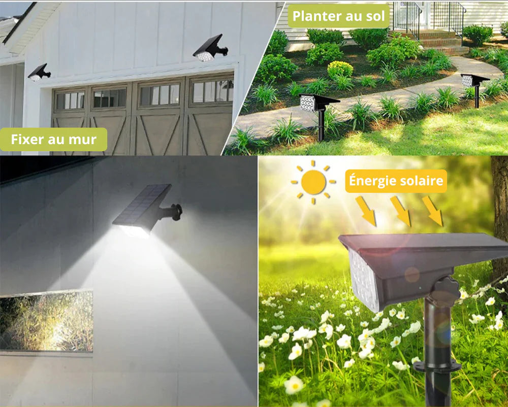 Lampe solaire ultrapuissante waterproof