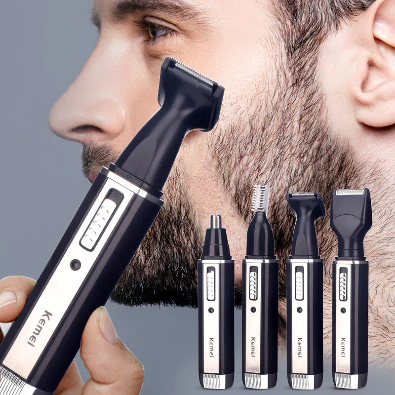 Tondeuse 4 en 1 pour barbe, oreilles, nez et cheveux