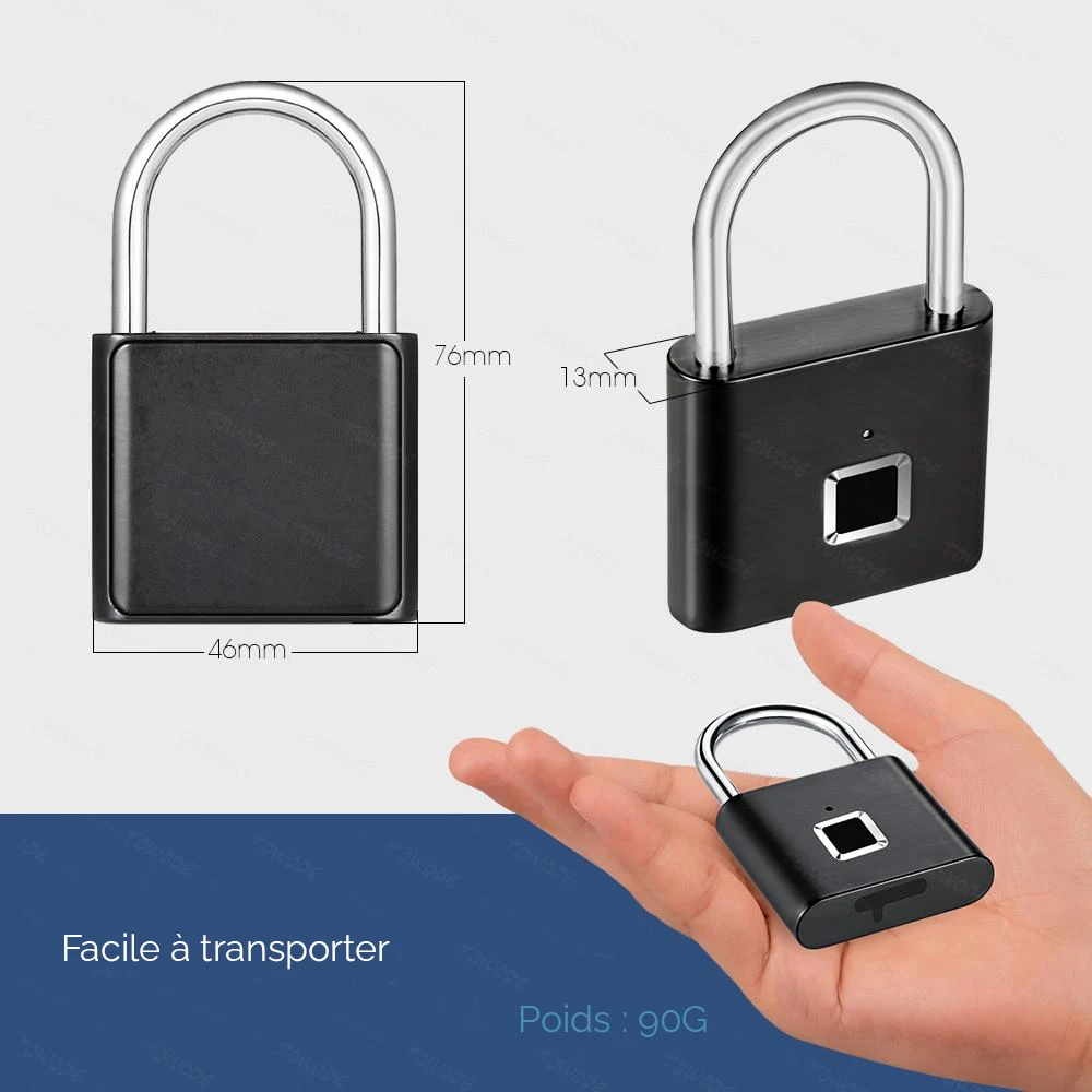 Cadenas à empreinte digitale